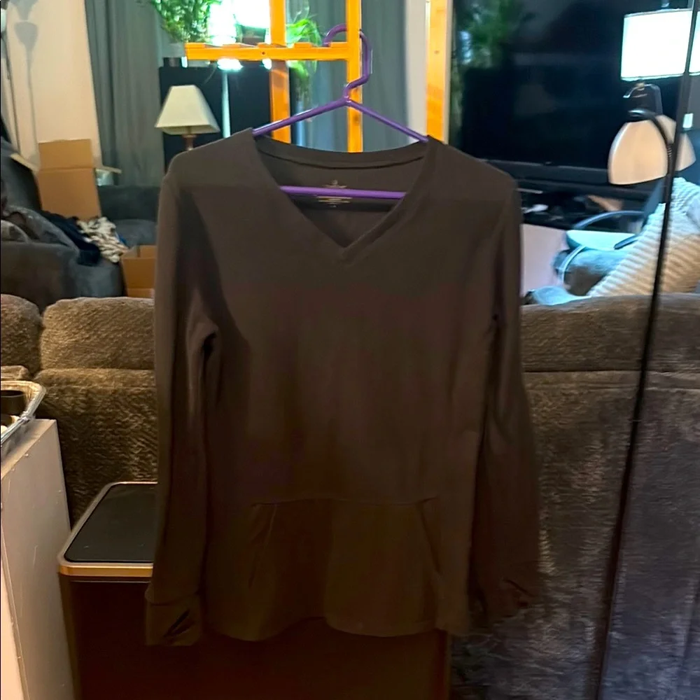 Cuddl Duds Black Fitted Blouse - Picture 1 of 1